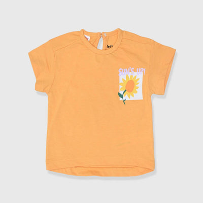 Infants Girl T-Shirt T-Shirt Iluvlittlepeople 6-9 Month Orange Cotton