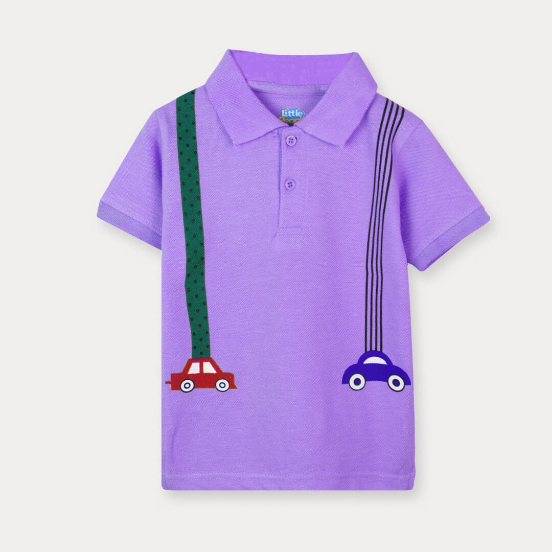Attractive Purple Polo Boys T-Shirt T-Shirt Iluvlittlepeople 2-3 Years Purple Summer