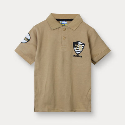 Attractive Beige Polo Boys T-Shirt T-Shirt Iluvlittlepeople 12-18 Months Beige Summer