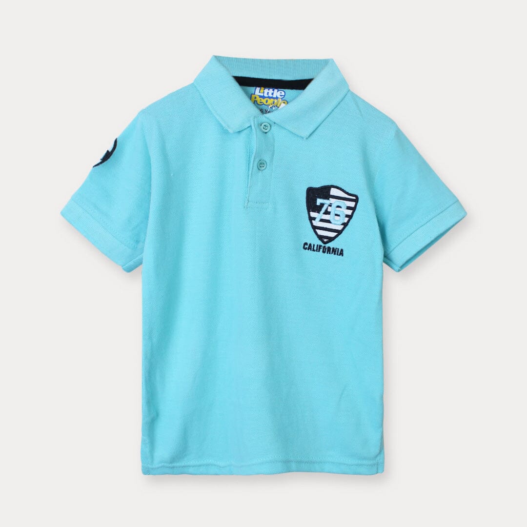 Attractive Aqua Polo Boys T-Shirt T-Shirt Iluvlittlepeople 12-18 Months Aqua Summer
