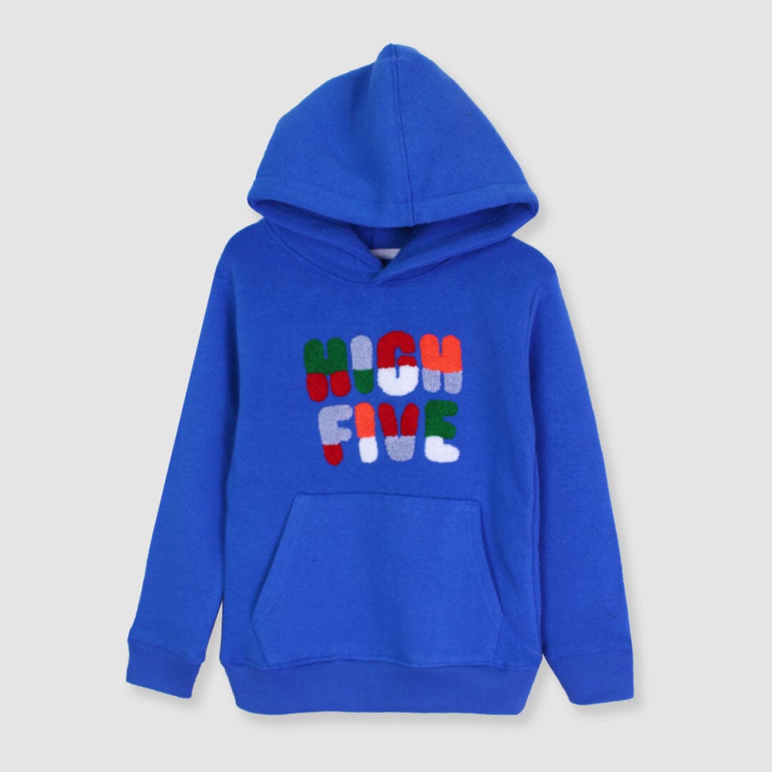 Stylish High Five Blue Themed Hoodie Hoodie Iluvlittlepeople 9-12Month Blue Winter