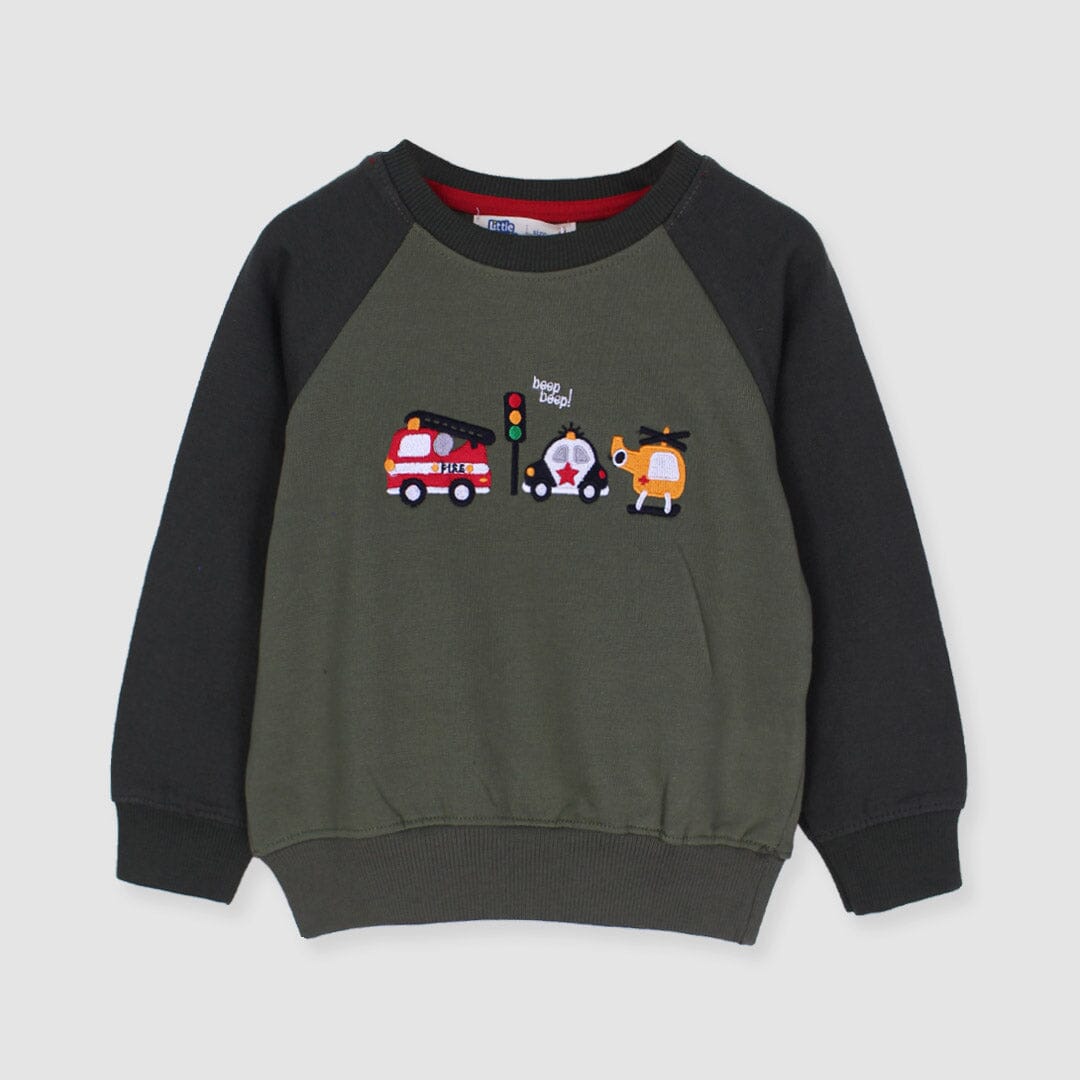 Attractive Green Themed Sweat Shirt For Boys Sweatshirt Iluvlittlepeople 