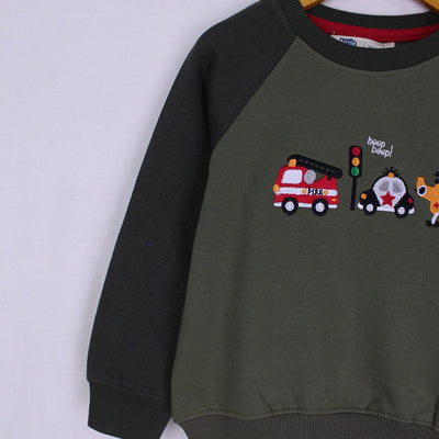 Attractive Green Themed Sweat Shirt For Boys Sweatshirt Iluvlittlepeople 