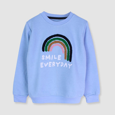 Cute Little Girl Blue Themed Sweat Shirt Sweatshirt Iluvlittlepeople 2-3 Years Blue Winter