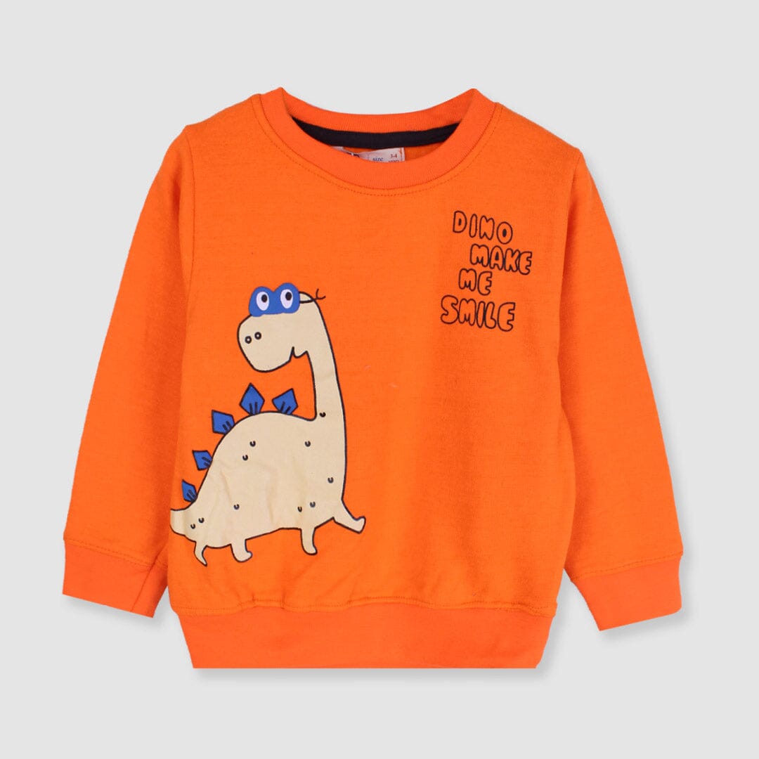 Attractive Orange Themed Sweat Shirt For Boys Sweatshirt Iluvlittlepeople 6-9 Months Orange Winter