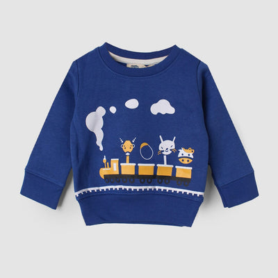 Desire Blue Themed Kids Sweatshirt Sweatshirt Iluvlittlepeople 9-12 Months Blue Winter