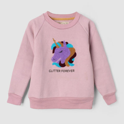 Decent Pink Themed Girls Sweatshirt Sweatshirt Iluvlittlepeople 2-3 Years Pink Winter
