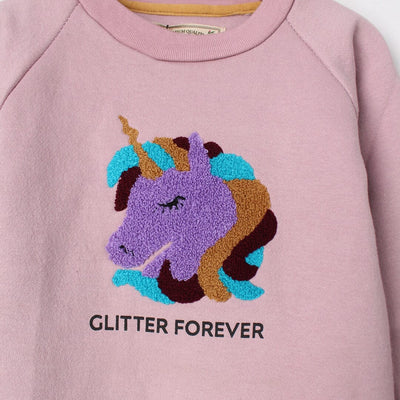 Decent Pink Themed Girls Sweatshirt Sweatshirt Iluvlittlepeople 