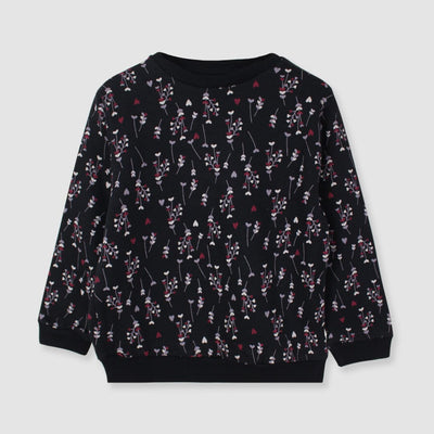 Attractive Black Themed Sweat Shirt For Girls Sweatshirt Iluvlittlepeople 3-6 Months Grey Winter