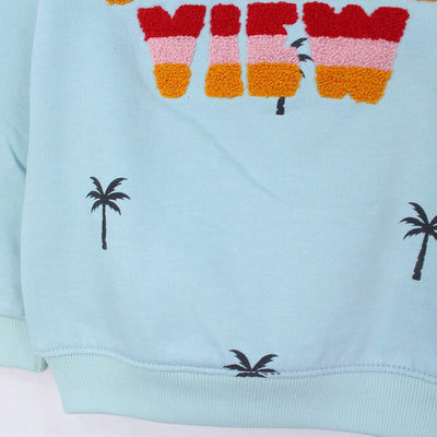 Cute Little Girl Aqua Themed Sweat Shirt Sweatshirt Iluvlittlepeople 