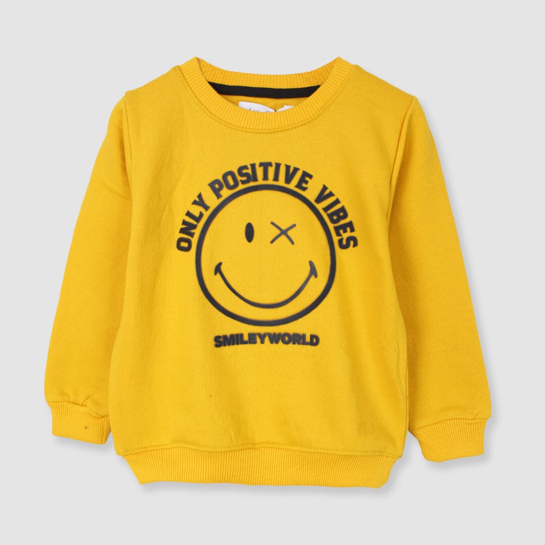 Attractive Yellow Themed Sweat Shirt For Boys Sweatshirt Iluvlittlepeople 2-3 Years Yellow Winter