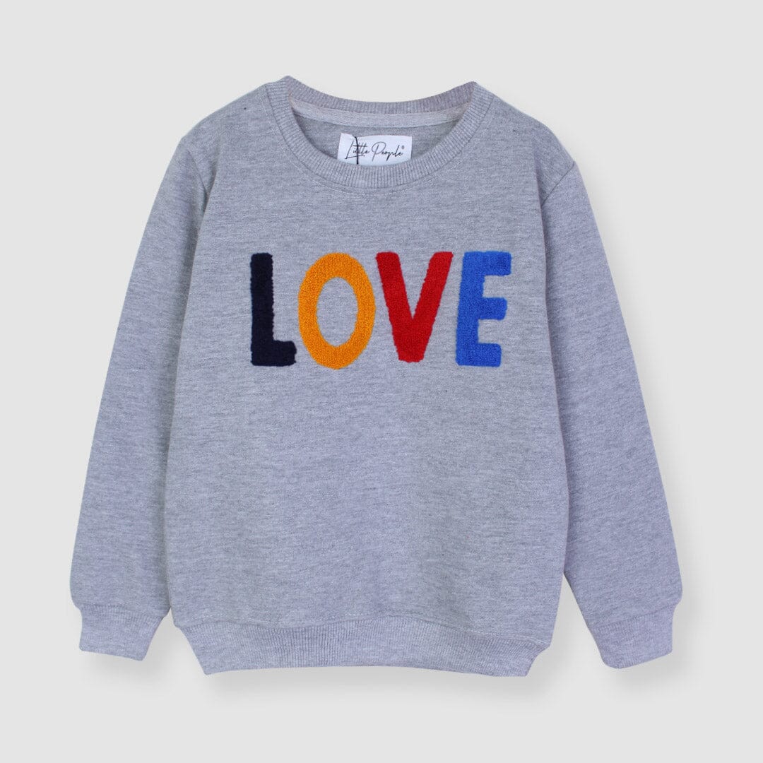 Cute Little Girl Grey Themed Sweat Shirt Sweatshirt Iluvlittlepeople 2-3 Years Grey Winter