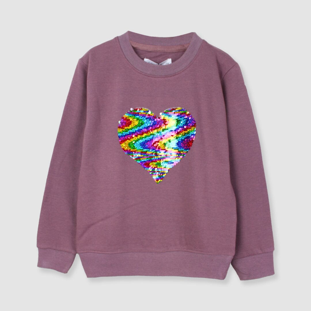 Dashing Purple Themed Girls Sweatshirt Sweatshirt Iluvlittlepeople 2-3 Years Purple Winter