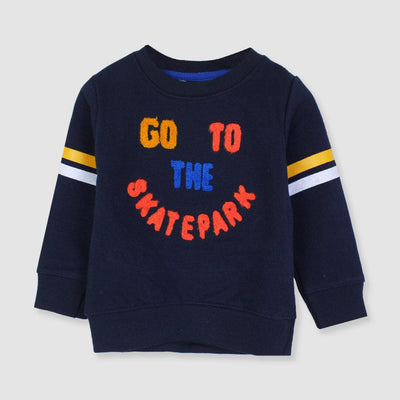 Attractive Blue Themed Sweat Shirt For Boys Sweatshirt Iluvlittlepeople 6-9 Months Blue Winter