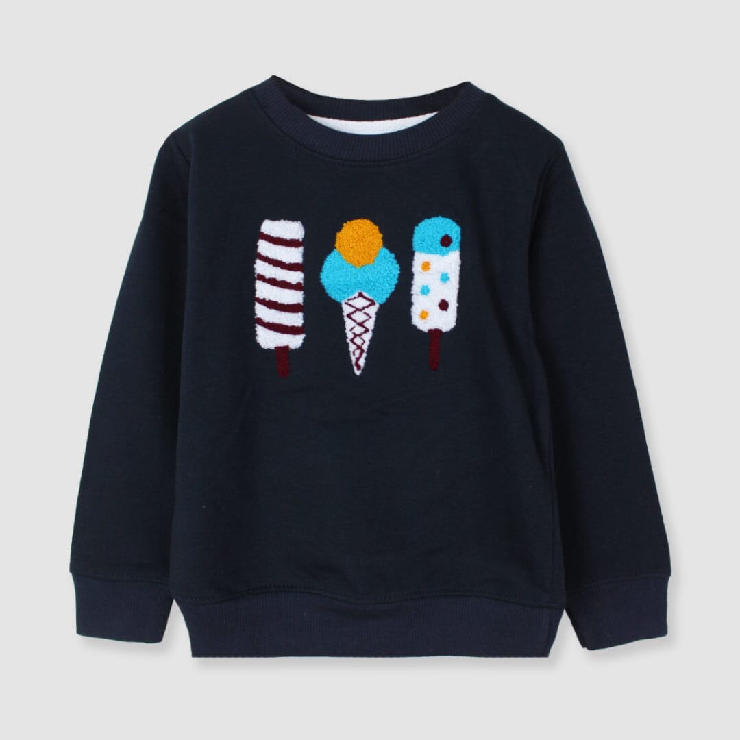 Attractive Blue Themed Sweat Shirt For Boys Sweatshirt Iluvlittlepeople 6-9 Months Blue Winter