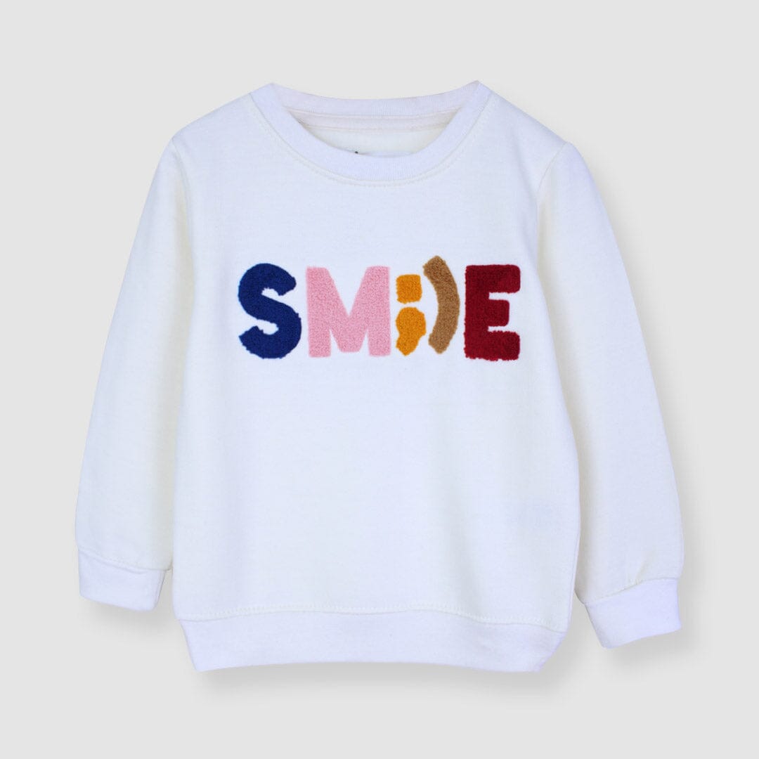 Cute Little Girl Off-White Themed Sweat Shirt Sweatshirt Iluvlittlepeople 2-3 Years Off-White Winter