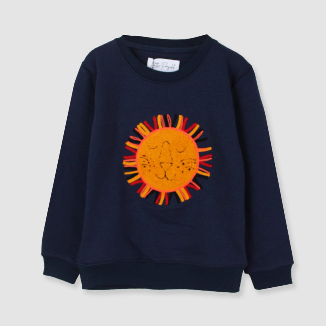 Dashing Blue Themed Kids Sweatshirt Sweatshirt Iluvlittlepeople 9-10 Years Blue Winter