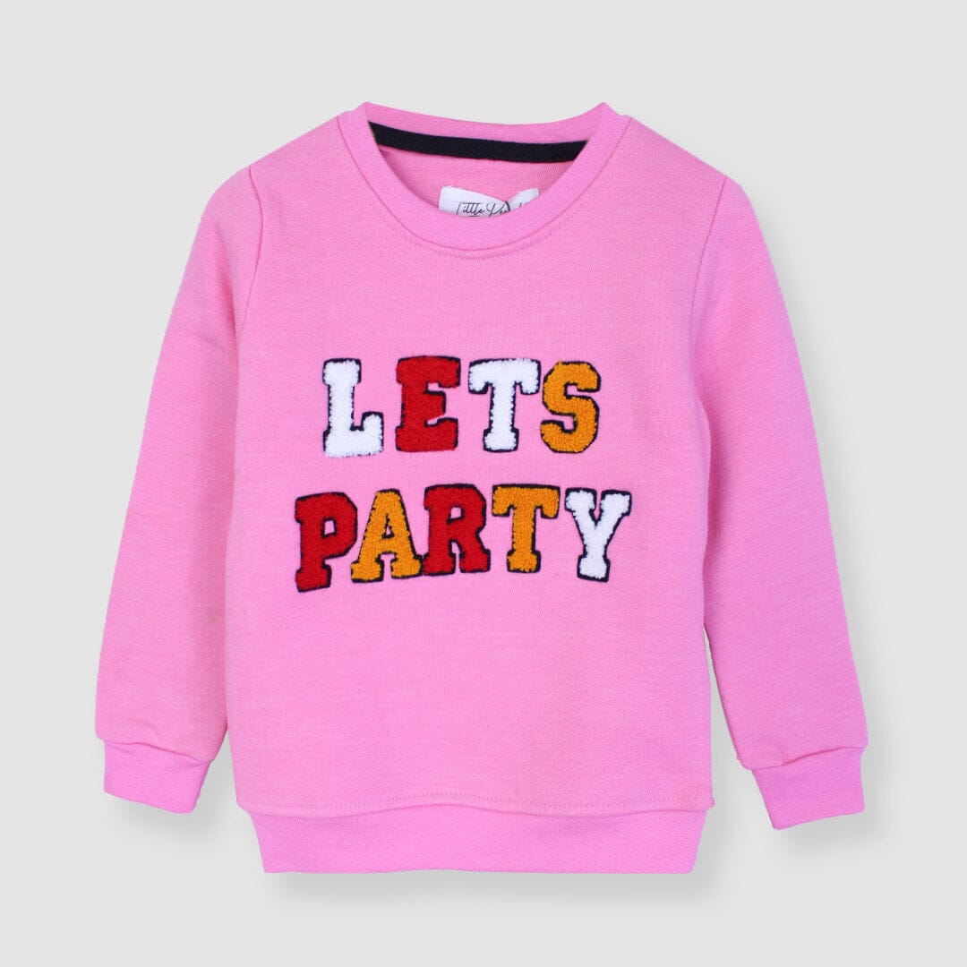 Cute Pinkish Themed Girls Sweatshirt Sweatshirt Iluvlittlepeople 2-3 Years Pink Winter
