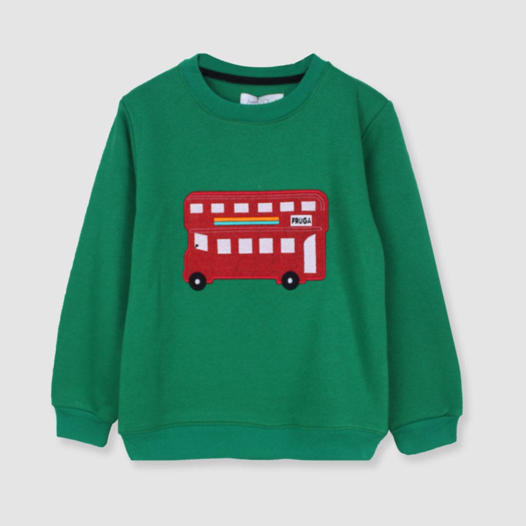 Attractive Green Themed Sweat Shirt For Boys Sweatshirt Iluvlittlepeople 2-3 Years Green Winter