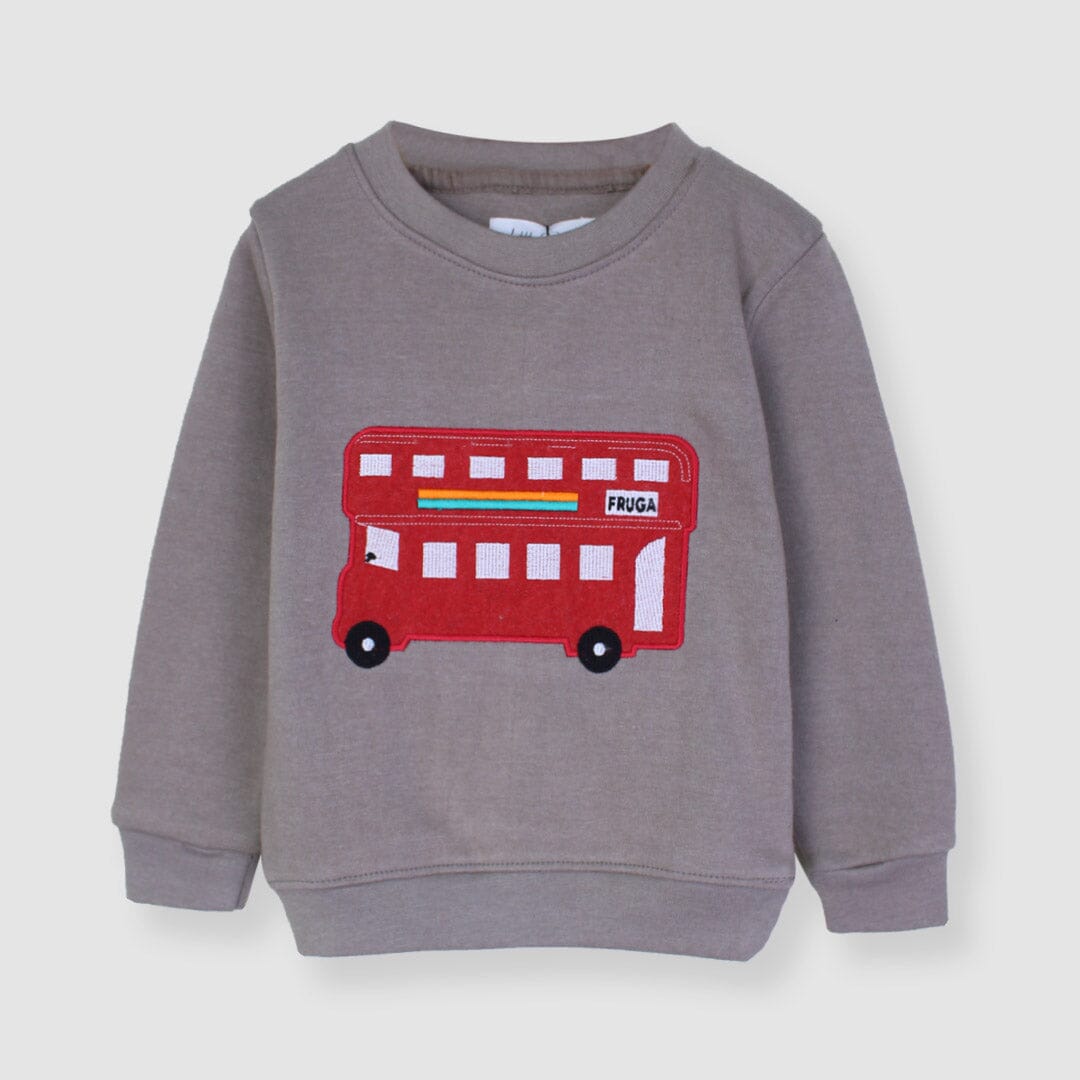 Attractive Brown Themed Sweat Shirt For Boys Sweatshirt Iluvlittlepeople 2-3 Years Brown Winter