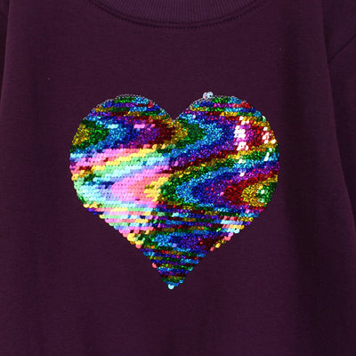 Cute Little Girl Purple Themed Sweat Shirt Sweatshirt Iluvlittlepeople 