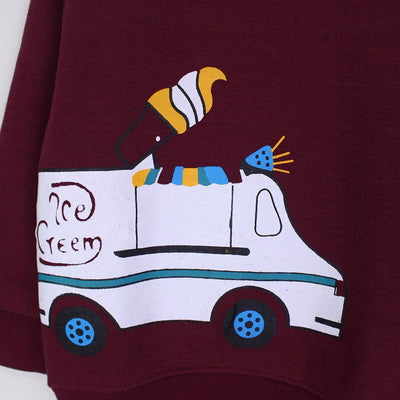 Attractive Maroon Themed Sweat Shirt For Boys Sweatshirt Iluvlittlepeople 