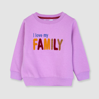 Attractive Purple Themed Sweat Shirt For Girls Sweatshirt Iluvlittlepeople 0-3 Months Purple Winter