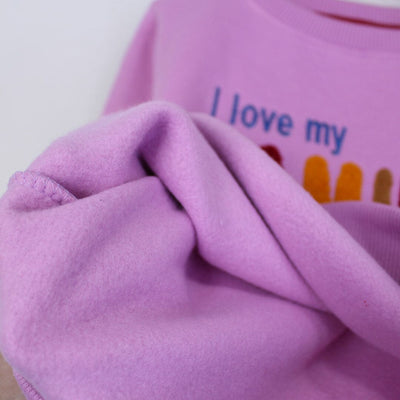 Attractive Purple Themed Sweat Shirt For Girls Sweatshirt Iluvlittlepeople 