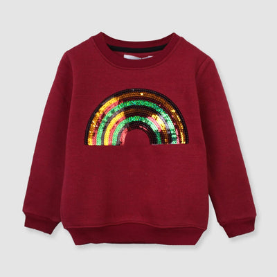 Cozy Attractive Maroon Themed Sweat Shirt For Boys Sweatshirt Iluvlittlepeople 2-3 Years Maroon Winter