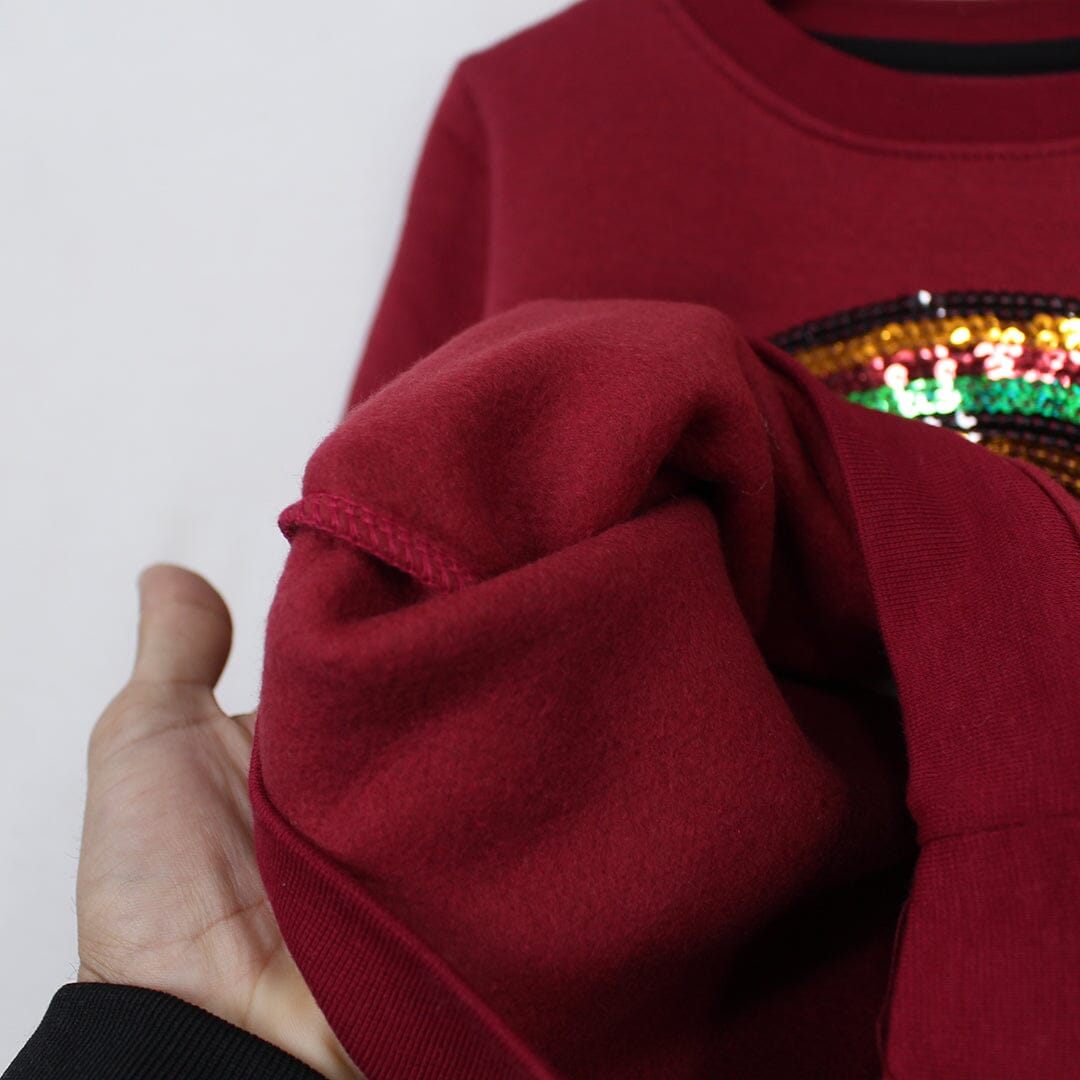 Cozy Attractive Maroon Themed Sweat Shirt For Boys Sweatshirt Iluvlittlepeople 