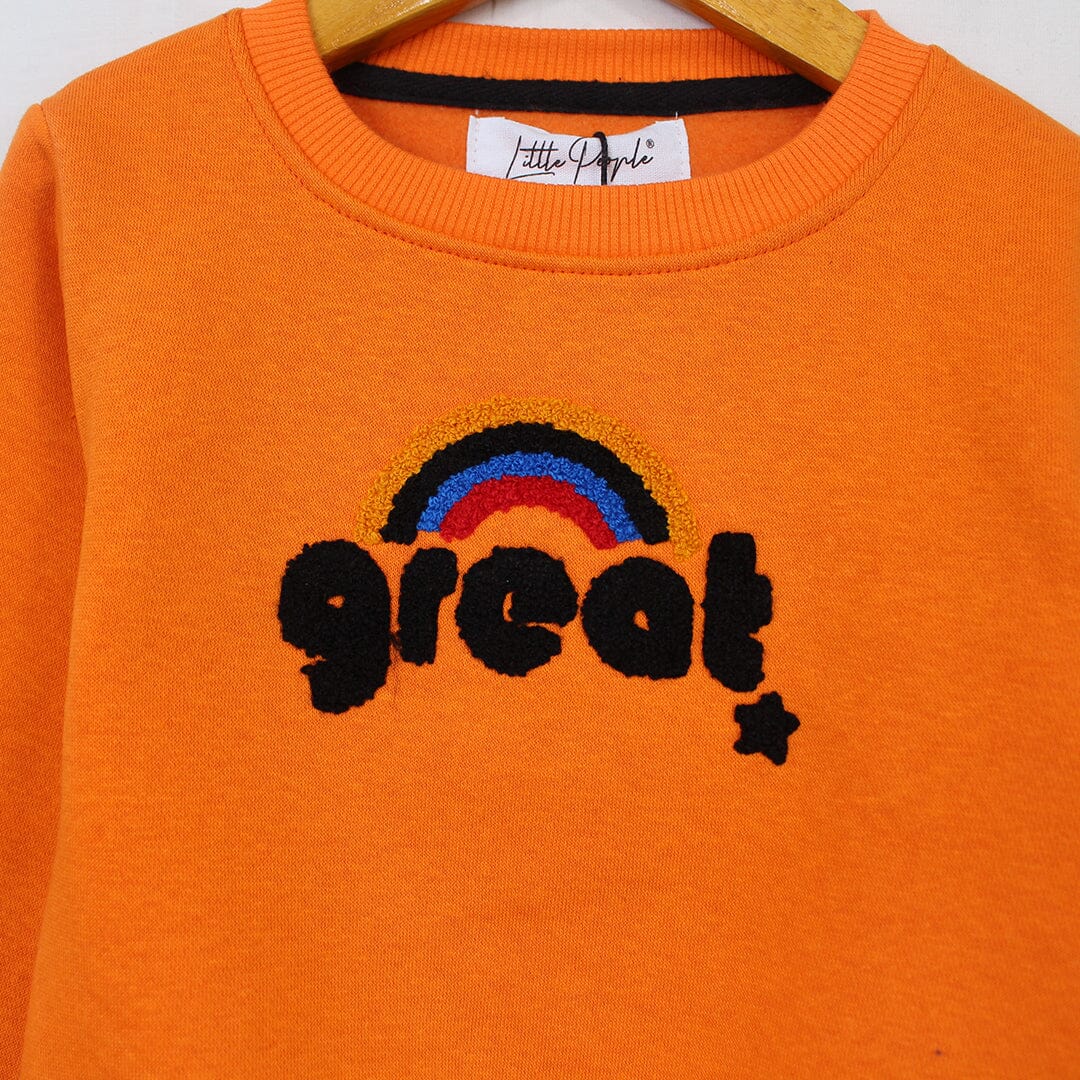 Attractive Orange Themed Sweat Shirt For Kids Sweatshirt Iluvlittlepeople 