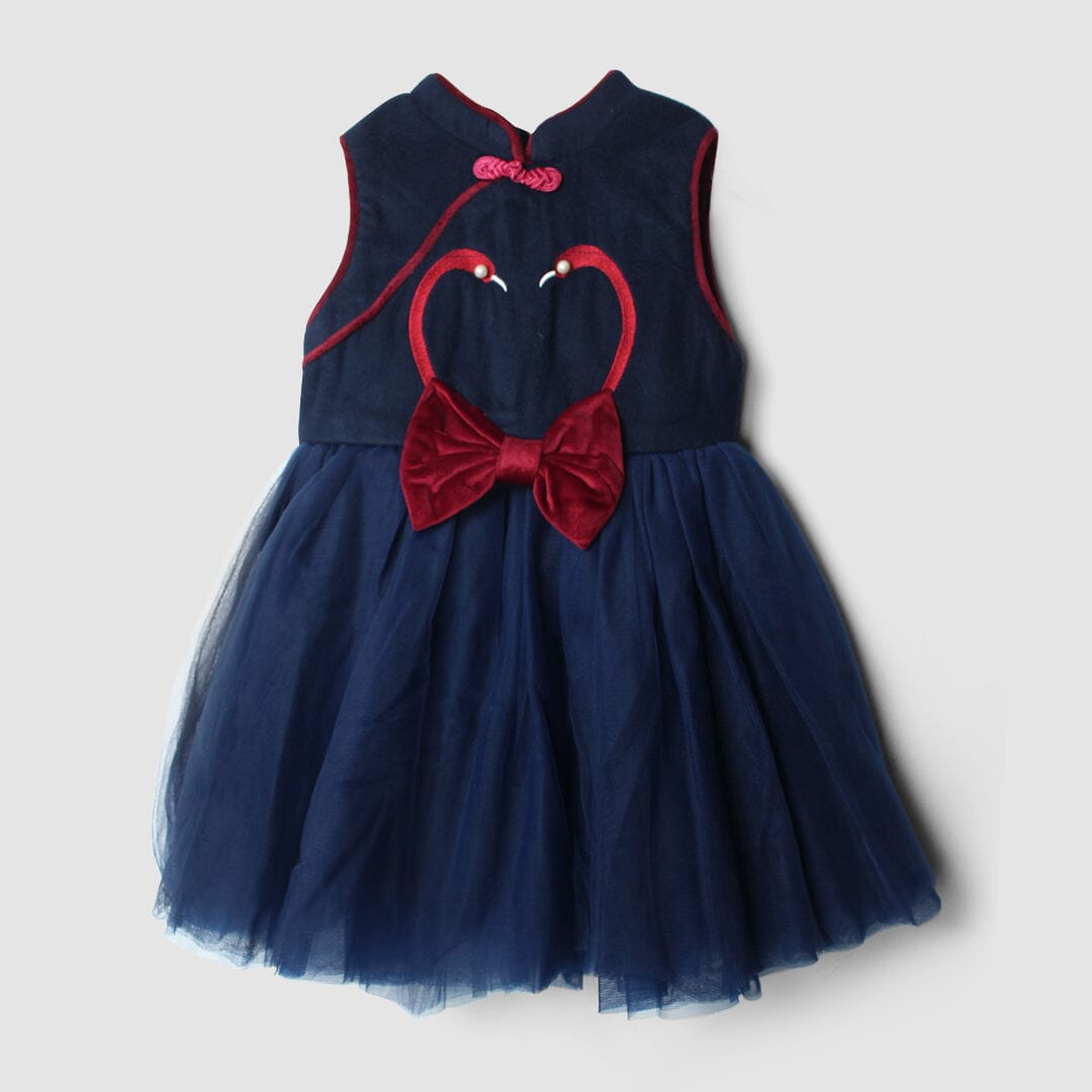 Cozy Blue Themed Cute Princess Frock Frock Iluvlittlepeople 2-3 Years Blue Winter