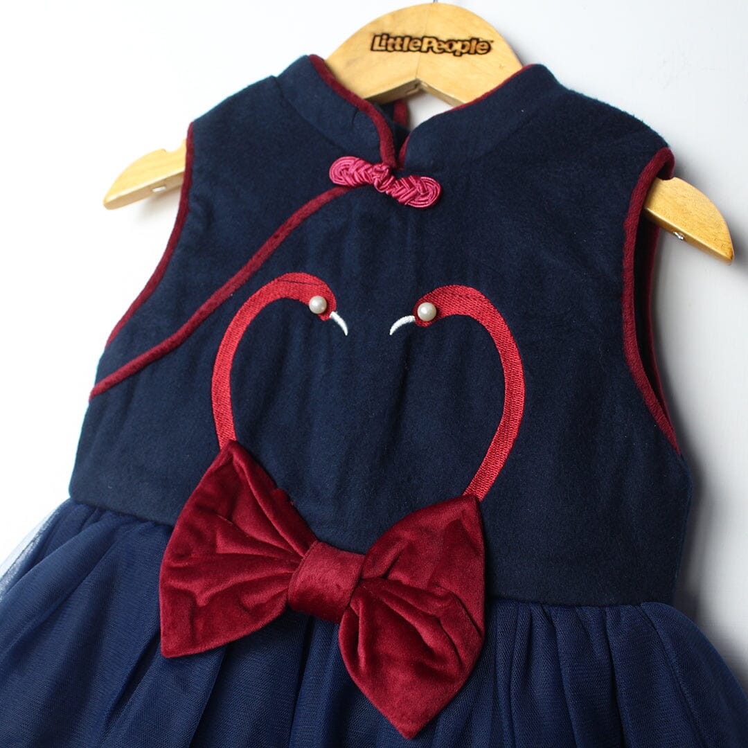 Cozy Blue Themed Cute Princess Frock Frock Iluvlittlepeople 