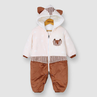 Cozy Peach Themed Winter Romper For Boys Romper Iluvlittlepeople 0-3 Months Peach Winter