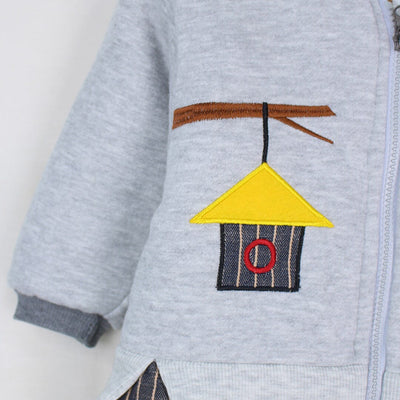 Cozy Grey Themed Winter Romper For Boys Romper Iluvlittlepeople 