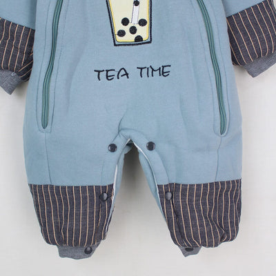 Cozy Blue Themed Winter Romper For Boys Romper Iluvlittlepeople 