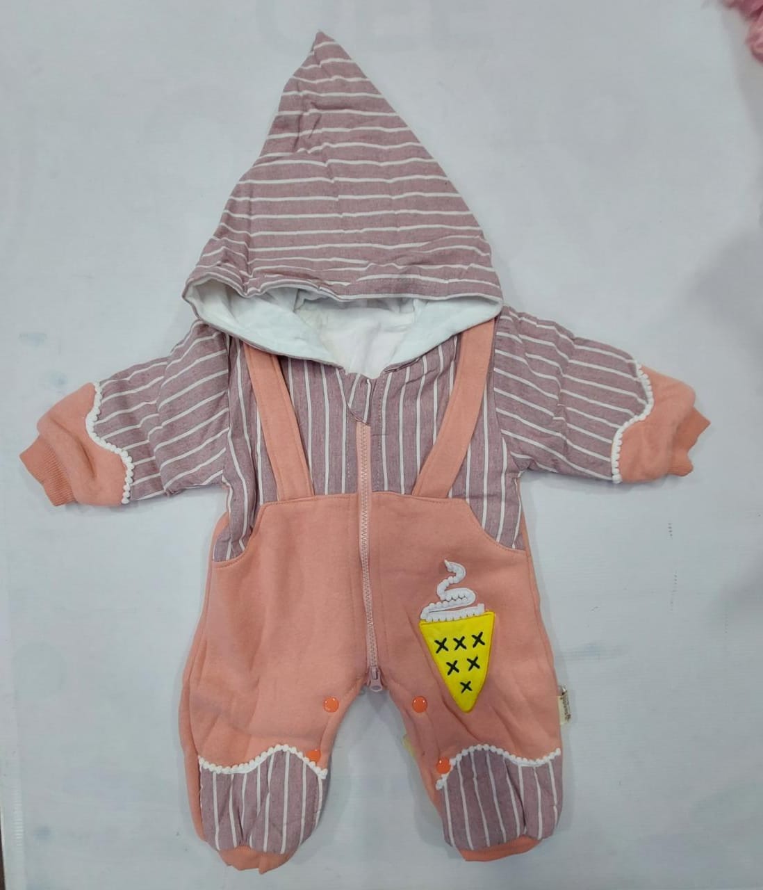 Attractive Peach Themed Winter Kids Romper Romper Iluvlittlepeople 