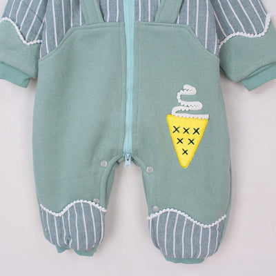 Cozy Aqua Themed Winter Romper For Boys Romper Iluvlittlepeople 