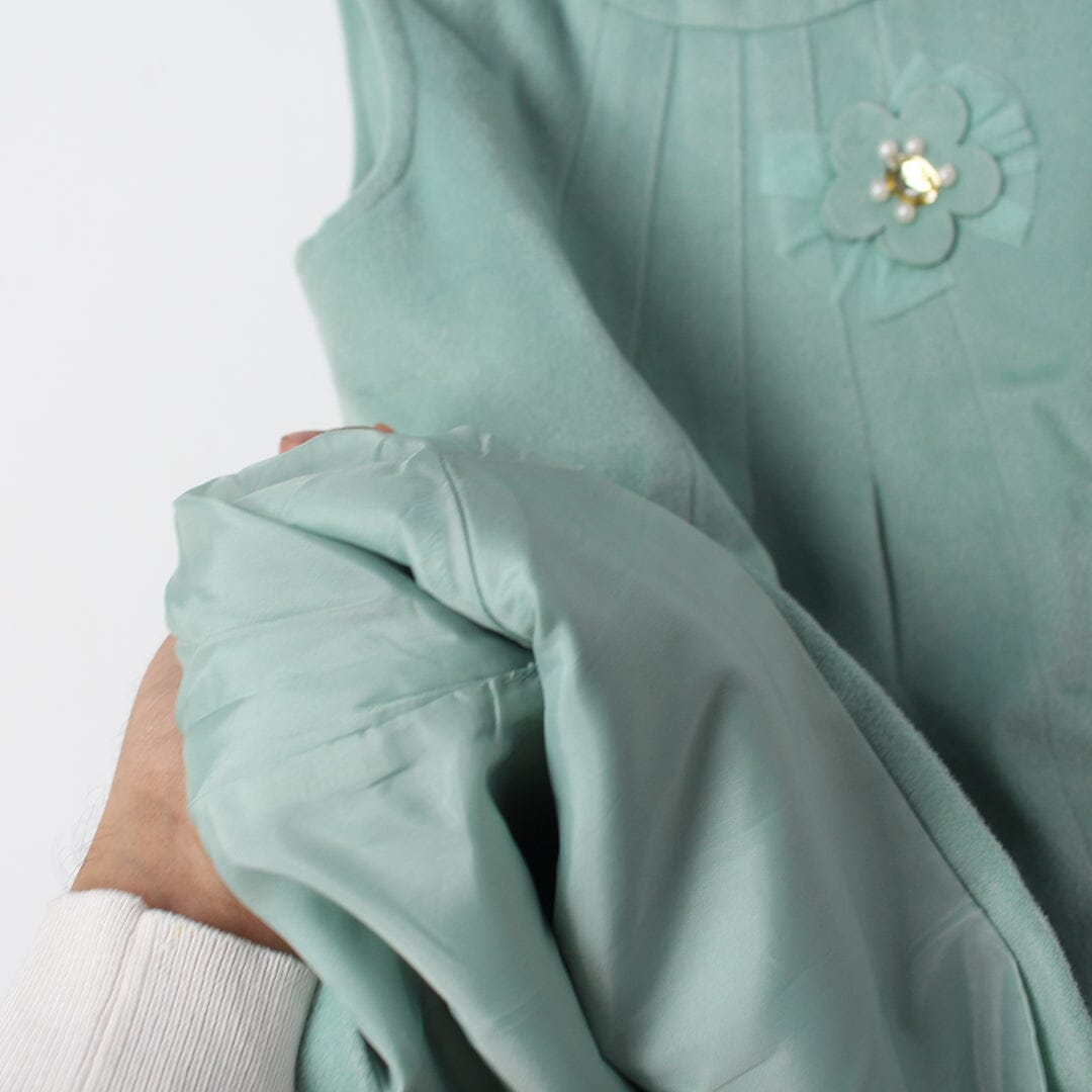 Cozy Aqua Themed Cute Princess Frock Frock Iluvlittlepeople 