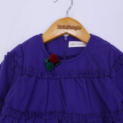 Cozy Purple Themed Cute Princess Frock Frock Iluvlittlepeople 