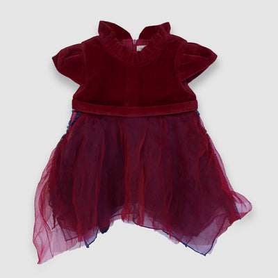 Cozy Maroon Themed Cute Princess Frock Frock Iluvlittlepeople 12 Months Maroon Winter