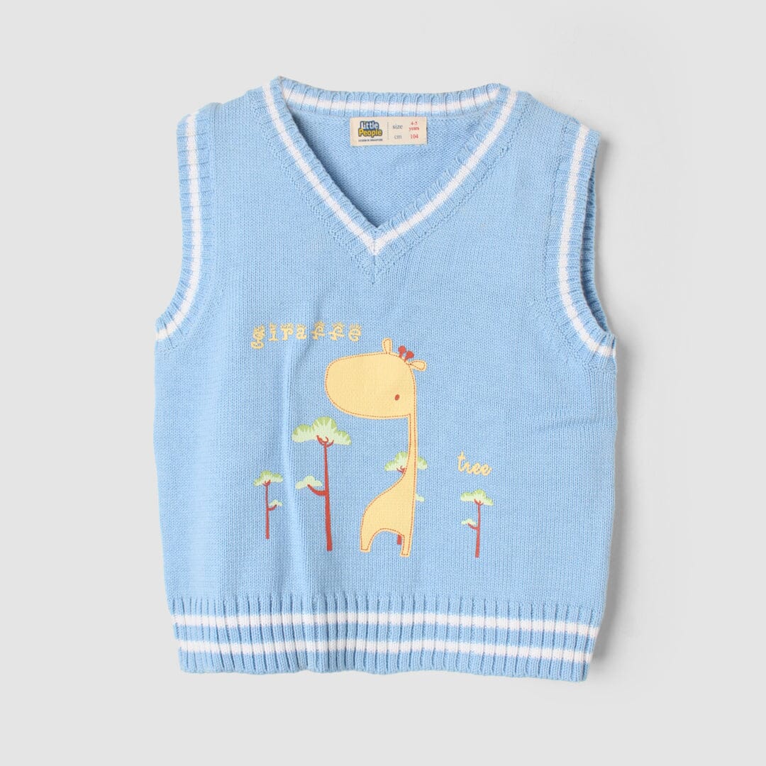 Cozy Blue Themed Sweater For Boys Sweater Iluvlittlepeople 3-4 Years Blue Winter