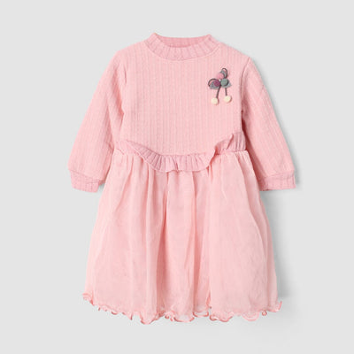Sweet Pink Themed Girls Frock Frock Iluvlittlepeople 18-24 Months Pink Winter