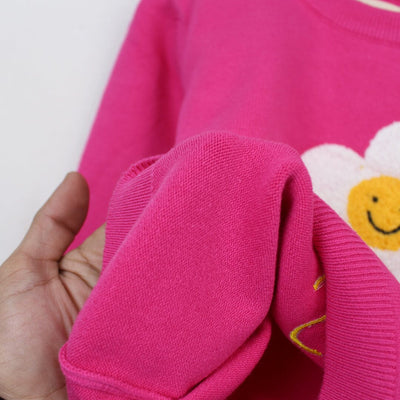 Cozy Baby Pink Themed Sweater For Girls Sweater Iluvlittlepeople 