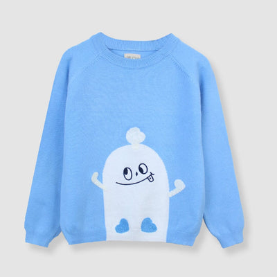 Cozy Comfort Blue Themed Sweater For Boys Sweater Iluvlittlepeople 12-18 Months Blue Winter