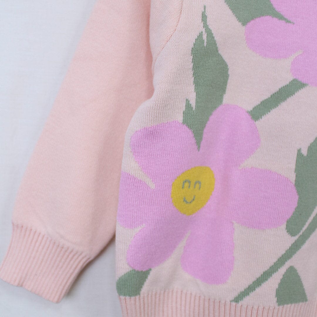 Cozy Baby Pink Themed Sweater For Girls Sweater Iluvlittlepeople 