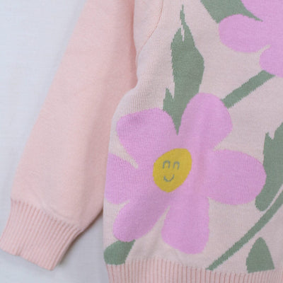 Cozy Baby Pink Themed Sweater For Girls Sweater Iluvlittlepeople 