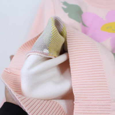 Cozy Baby Pink Themed Sweater For Girls Sweater Iluvlittlepeople 