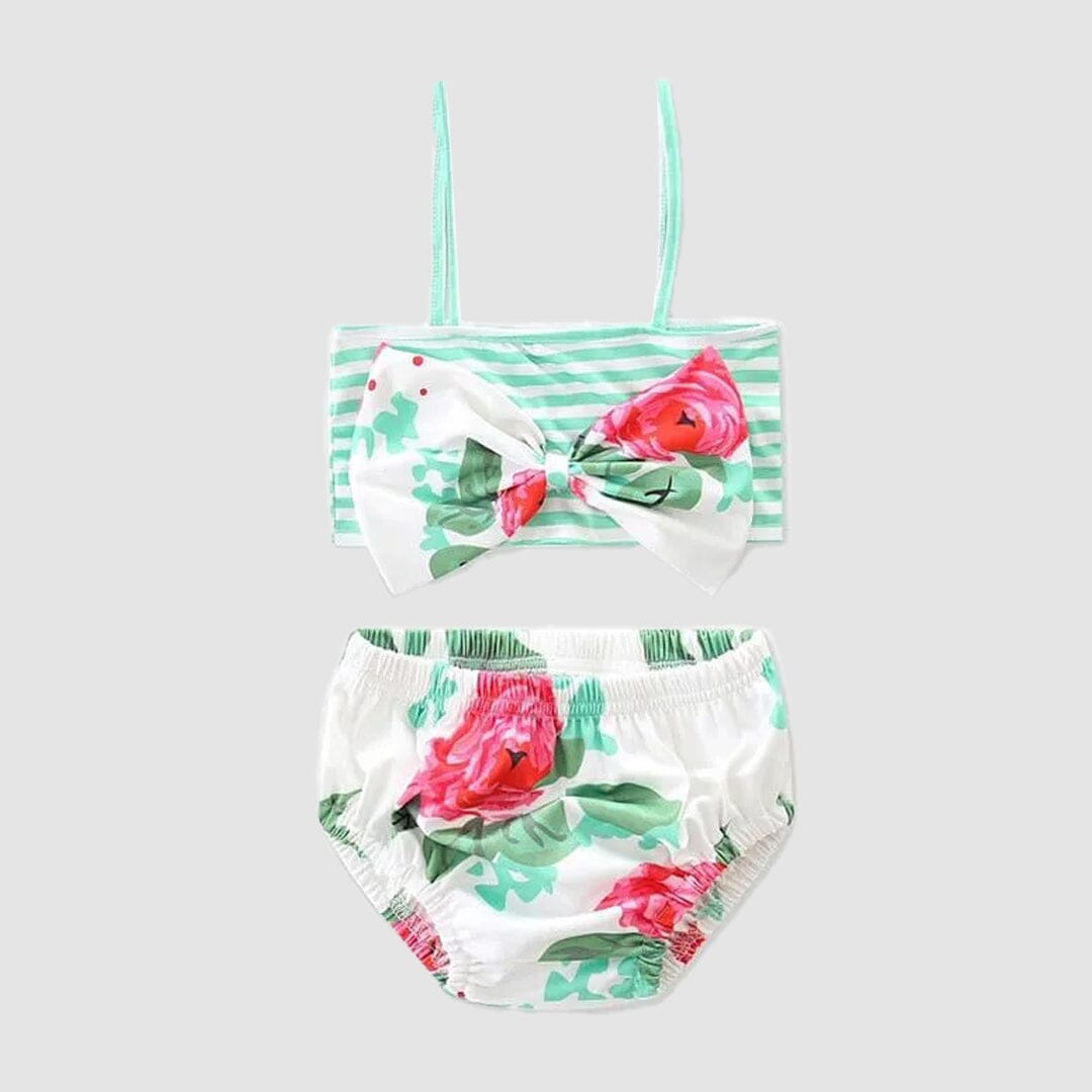 Dashing Green Themed Little Girl Romper Romper Iluvlittlepeople 3-6 Months Summer Green