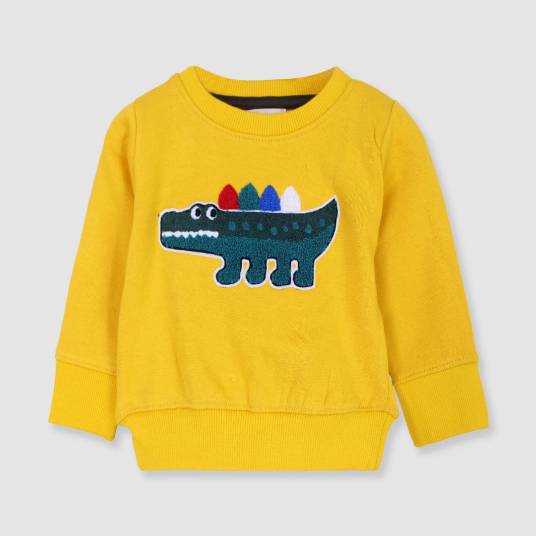 Attractive Yellow Themed Sweat Shirt For Boys Sweatshirt Iluvlittlepeople 6-9 Months Yellow Winter